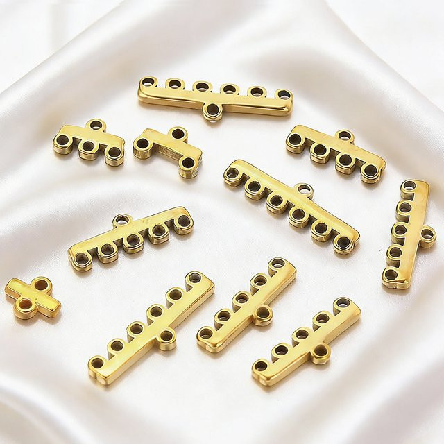 Aiovlo Edelstahl-Anschlüsse, Gold, 20 Stück - Bild 1