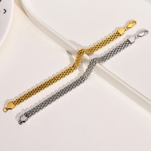 Meaeguet Armband, Edelstahl, Gold überzogen, Unisex - Bild 1