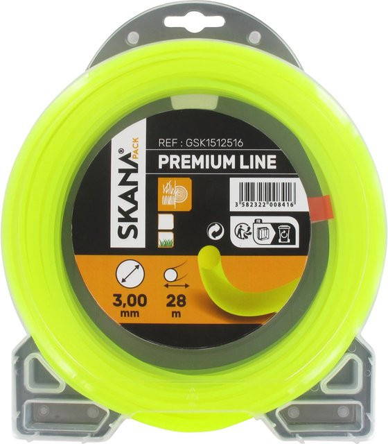Skana Premium-Mähfaden Rundprofil in Gelb, Durchmesser: 3 mm, Länge: 28 m - Bild 1
