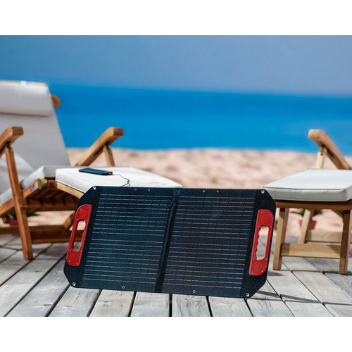 Einhell Solar-Panel 40 W mit USB-A und USB-C Anschlüssen, schwarz - Bild 1