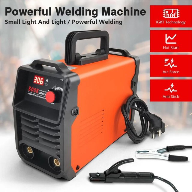 Seeiswork Tragbares 300A MMA-Lichtbogenschweißgerät in Orange mit IGBT-Inverter, Hot-Start und Anti-Stick-Funktion für Edelstahl, Autoreparatur und Schiffsrumpf - Bild 1