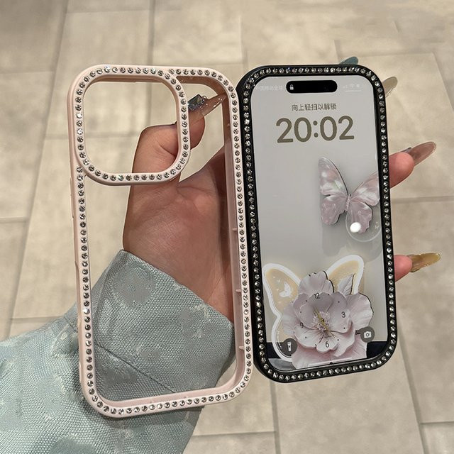 Glitzernde Diamant-Schutzhülle für Apple iPhone in Transparent oder Schwarz, stoßfeste weiche Silikonhülle für iPhone 11 bis iPhone 17 Pro Max - Bild 1
