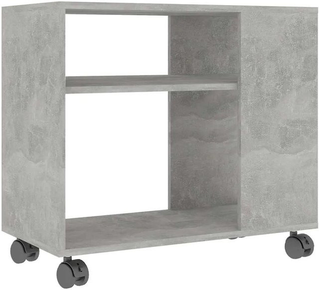 vidaXL Beistelltisch aus Holzwerkstoff in Betongrau mit Rollen, B/T/H: 70 x 35 x 55 cm - Bild 1