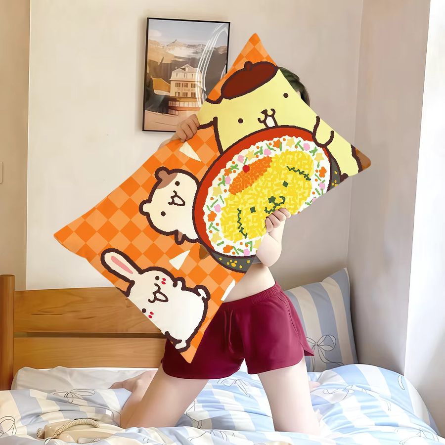Sanrio P-PomPom Purin Kissenbezug im Kawaii Cartoon Anime Design für Sofa und Wohnzimmer - Bild 3