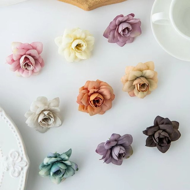 XIAOYINMO Seiden-Kunstblumen Narzisse in Mehrfarbig für Hochzeitsbrautstrauß, Tischdeko und Garten-DIY - Bild 1