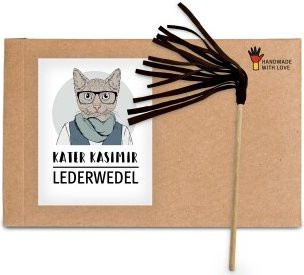 Kater Kasimir Lederwedel für Katzen, aus Rindsleder - Bild 1