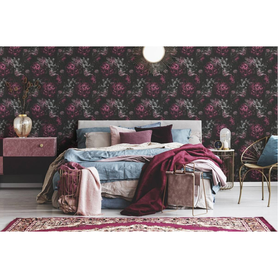 A.S. Creation Vliestapete Floral in Lila und Schwarz B/H: 0,53 x 10,05 m - Bild 4