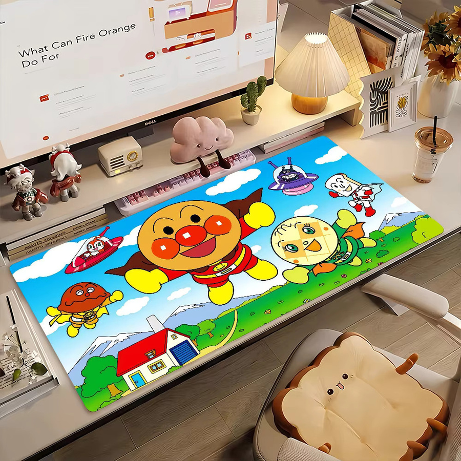 A-AnpanmanES Mauspad in Multicolour, rutschfeste Schreibtischunterlage aus Gummi für PC und Laptop - Bild 2