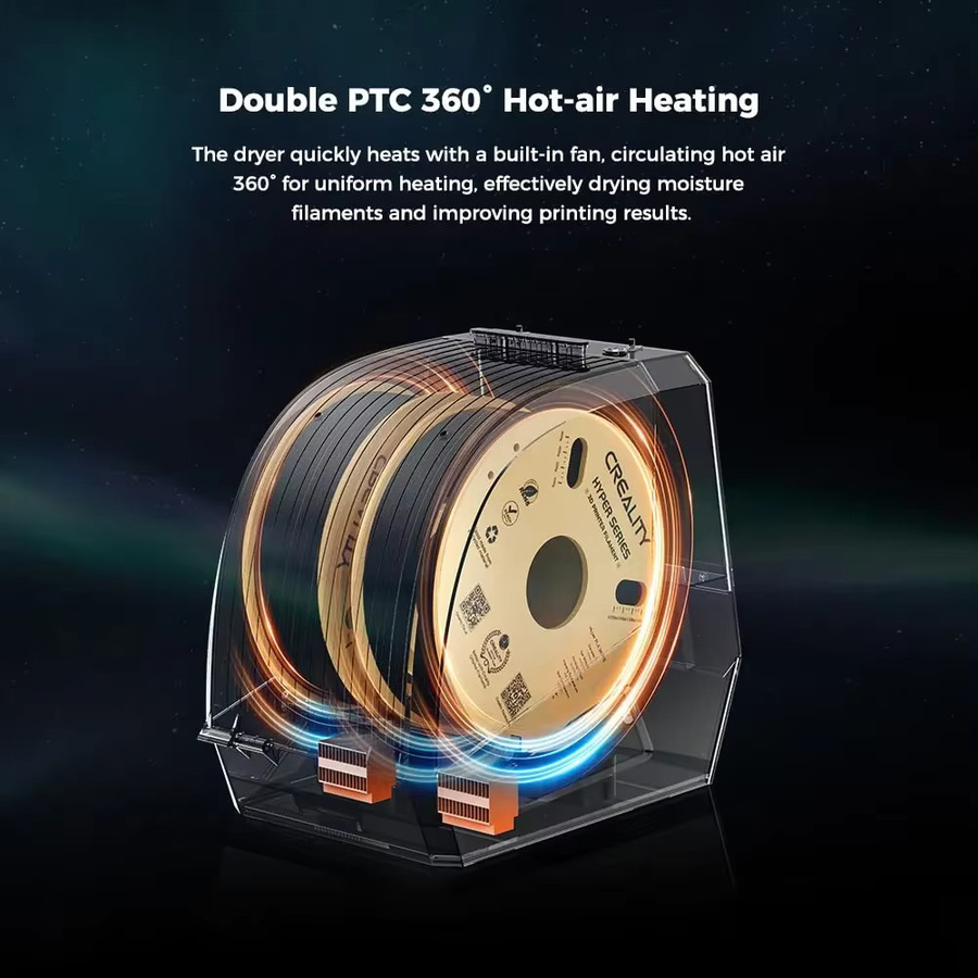 Creality Space Pi Filament-Trockner Plus Dual-Spool Filament-Trocknerbox für 3D-Druck mit Kapazität für zwei Rollen - Bild 4