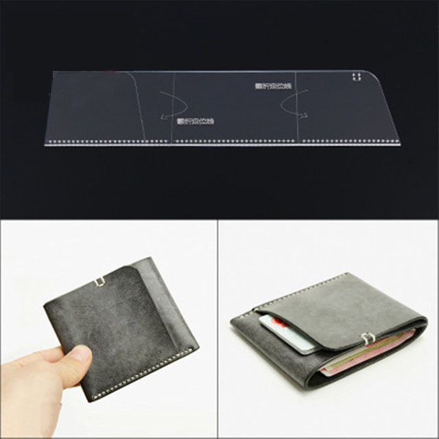 Yomdid Acryl Leder Werkzeug Vorlage für Brieftaschen und Kartentaschen, transparent - Bild 1