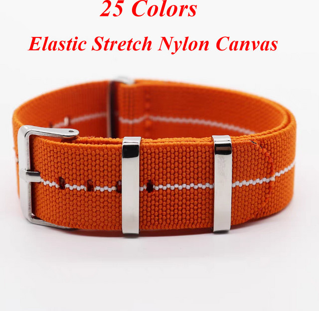 Uhrenarmband Nylon, Schwarz, Unisex, Dornschließe - Bild 1