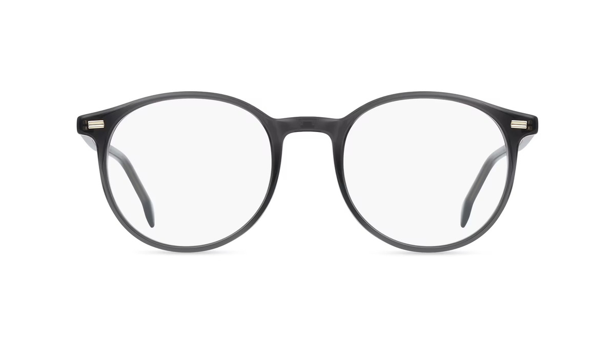 BOSS Korrektionsbrille Herren, Vollrand, Panto, Acetat, Grau, Transparent - Bild 1