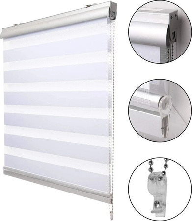 Sol Royal SolDecor DK9 Doppelrollo mit Kassette in Weiß, B: 140 cm, H: 220 cm