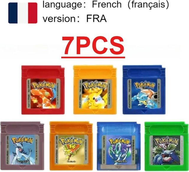 TAKARA TOMY Pokemon GBC-Spielkassette Retro 16-Bit Videospiel in Französisch - Bild 1