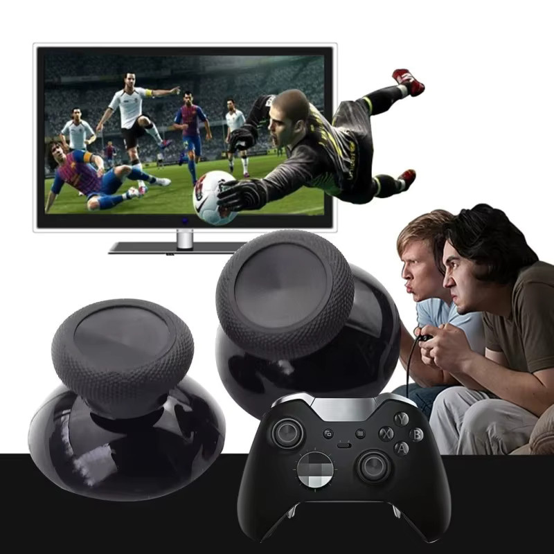 KYVG 10er Set Ersatz Analog Thumbsticks mit Grip Cap Abdeckung in Schwarz für PS5, PS4 Pro Slim, Xbox One und Xbox 360 - Bild 5