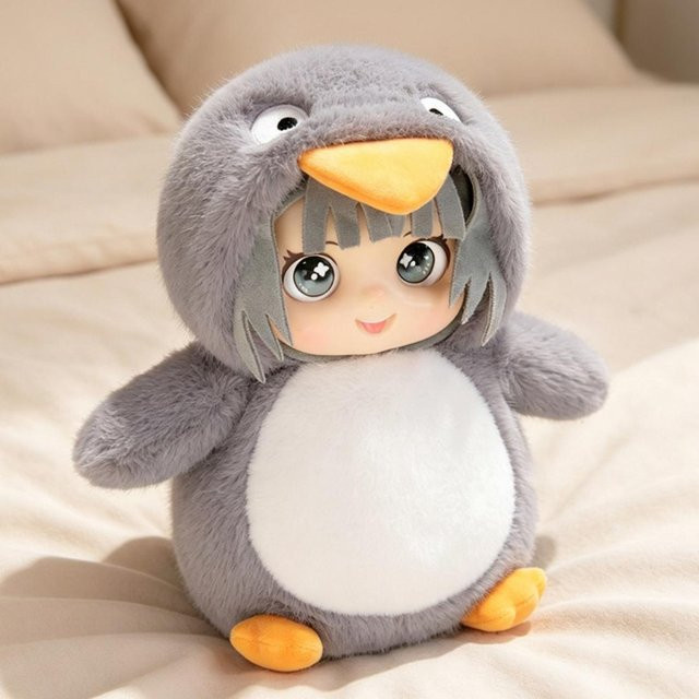 Gugu Gaga Pinguin Plüschtier, grau, 15cm - Bild 1