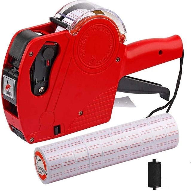 Edieu MX-5500 Handheld-Preisauszeichnungspistole mit 8 Stellen und Tintenkodiergerät in Rot - Bild 1