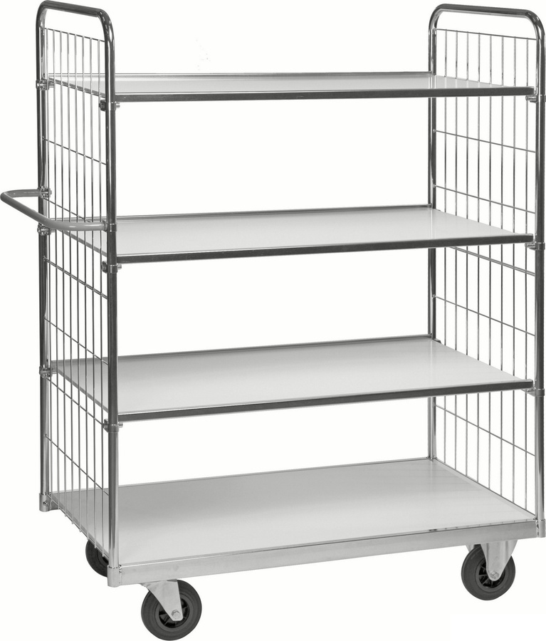 Kongamek Bordwagen verzinkt mit 4 laminierten Böden und Bremse B: 160 cm, H: 60 cm - Bild 1