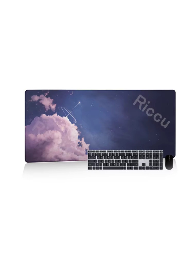 Riccu Cloud Sky Schreibtischunterlage mit Cartoon-Design, große rutschfeste Mauspad-Unterlage für Laptop und PC - Bild 4