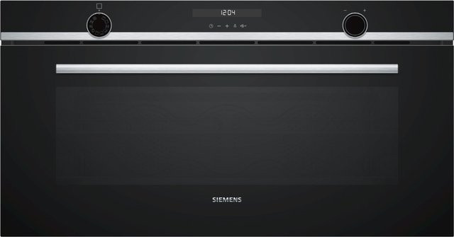 Siemens Einbaubackofen VB558C0S0 in Schwarz/Edelstahl mit 85 l Volumen, Pizza-Stufe, schnellem Vorheizen und katalytischer Selbstreinigung, Breite: 89,6 cm, Energieeffizienzklasse A+ - Bild 1