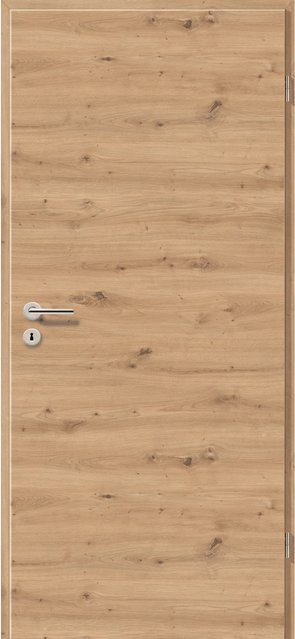 Zimmertür GetaDoor Artis in Eiche Dekor, Braun, Anschlag Rechts, H x B: 198,5 x 98,5 cm - Bild 1