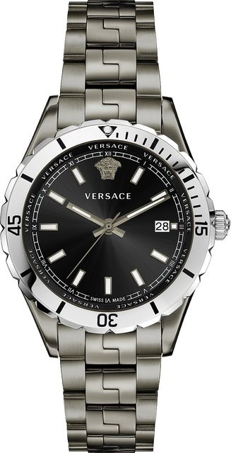 Versace Herrenuhr, Quarz, Edelstahl, Schwarz, 42 mm, 5 ATM - Bild 1