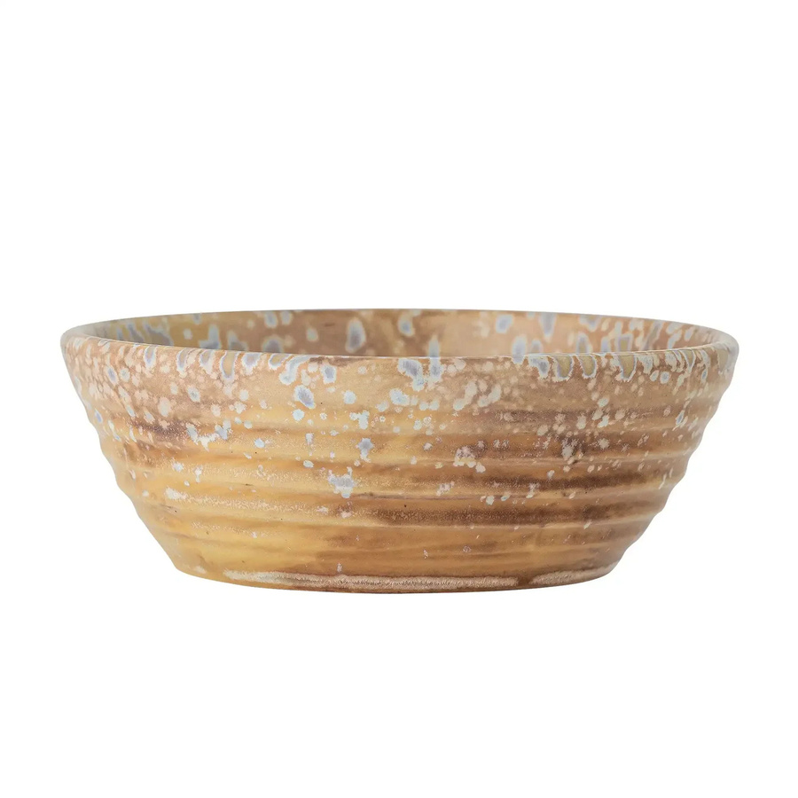 Bloomingville Schale Milani aus Steingut in der Farbe Nature, Durchmesser: 14 cm - Bild 1
