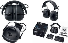 uvex aXess one Kapsel-Gehörschutz Bluetooth in Schwarz und Grau mit 31 dB Dämpfung - Bild 1