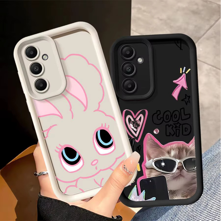 Handyhülle mit Hasen- und Katzen-Design für Samsung Galaxy A-Serie (A12, A13, A15, A16, A23, A26, A32, A34, A35, A36, A51, A53, A54, A56, A71, A72, A73) - Bild 3
