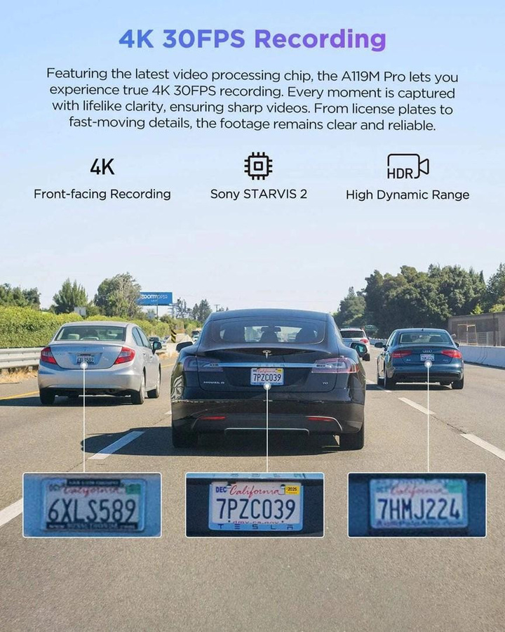 Viofo A119M Pro Fahrtenrekorder in Schwarz - Bild 3