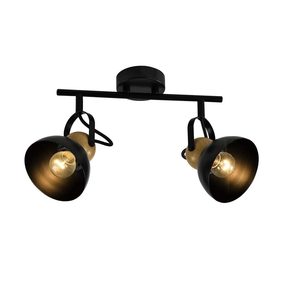 NETTLIFE Deckenstrahler aus Metall in Schwarz im Industrial Design mit E27 Fassung, Höhe: 33 cm, Breite: 21 cm, Tiefe: 25 cm - Bild 2