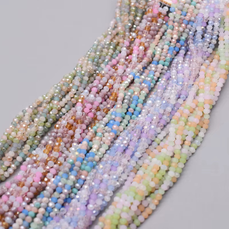 YanQi Kristallglas Perlen, 2mm, Rondelle, Farbe 2mm, für Schmuckherstellung - Bild 1