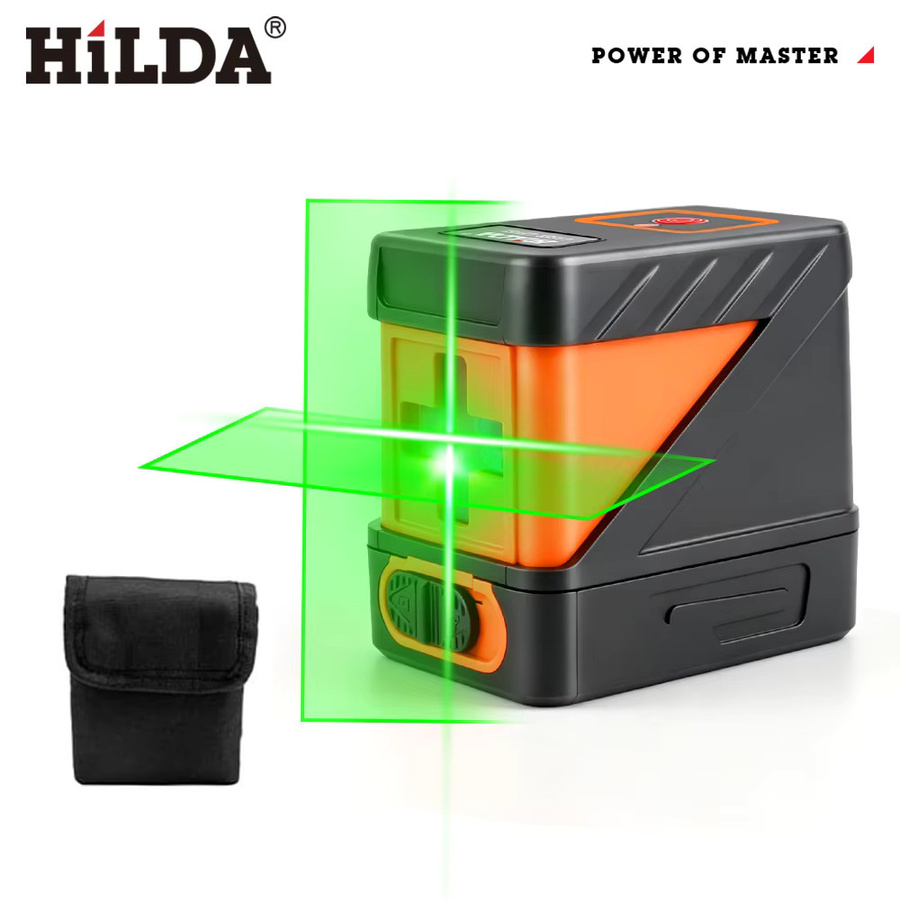 HILDA Mini Grüner Laser-Nivellierer Tragbarer Kompakter Selbstnivellierender Kreuzlinienlaser für DIY-Baumessungen - Bild 7