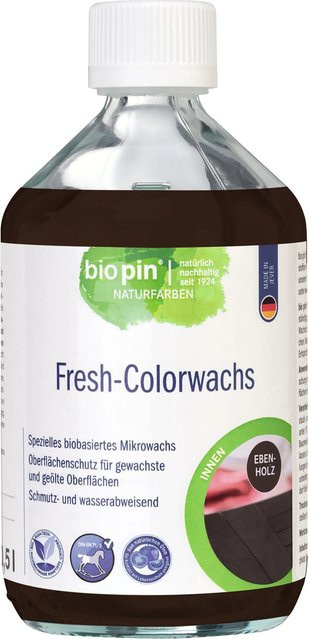 Biopin Fresh-Color Öl-Wachs Ebenholz Schwarz, 500 ml, wasserabweisend und lebensmittelecht, Satin-Glanz - Bild 1