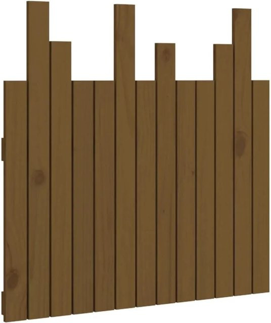 vidaXL Wand-Kopfteil aus massivem Kiefernholz in Honigbraun mit rustikaler Optik, B/H/T: 82,5 x 80 x 3 cm - Bild 1