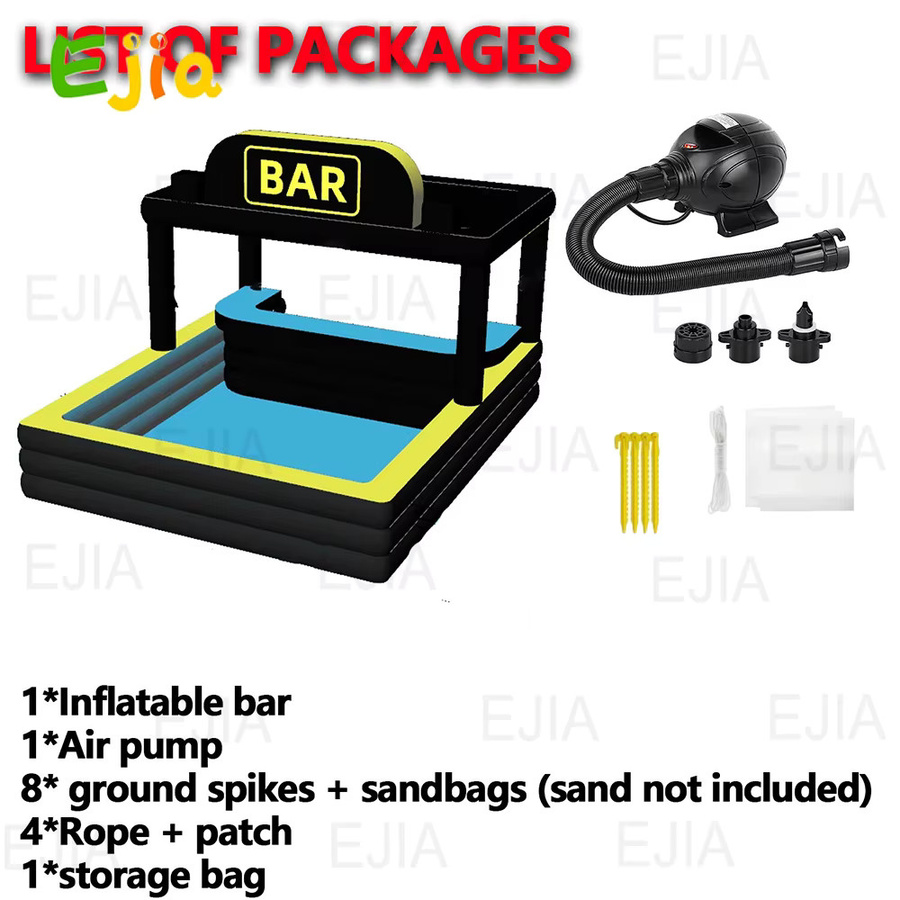 Ejia Aufblasbare Pool Bar Zelt aus PVC für Garten und Outdoor, B/T/H: 487 x 396 cm - Bild 2