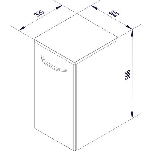 Fackelmann Bad-Hängeschrank Milano Eiche Weiss B/H/T: 31 x 57 x 32 cm - Bild 2