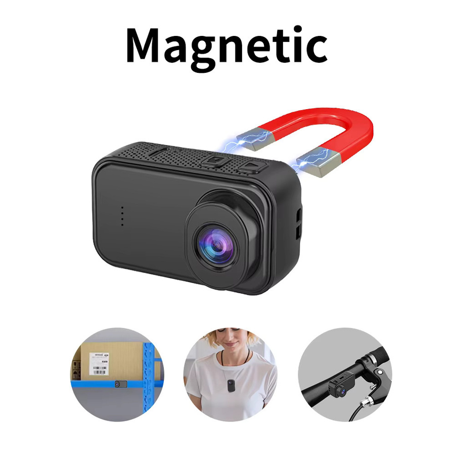 Ynmee SP02 Mini Daumen Action Kamera 2K mit 1,47 Zoll Display, tragbare magnetische Sport DV Cam für Foto und Video - Bild 2
