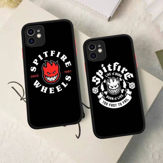 Potdemiel Skateboard Handyhülle für iPhone 16 15 14 13 12 11 Pro Max Plus XS in Schwarz mit mattem Finish - Bild 1