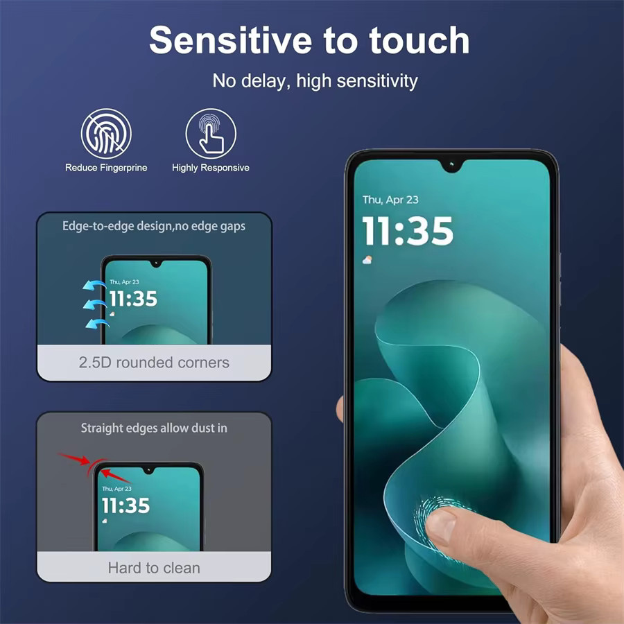 4 Stück Displayschutz aus gehärtetem Glas für Motorola Moto G06 Power, transparent - Bild 3