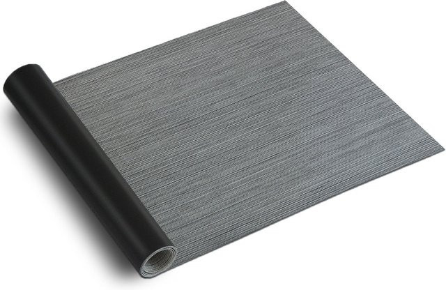 Karat Vinyl-Läufer Genua in Grau mit Streifenmuster für Flur, Garten und Terrasse - Bild 1