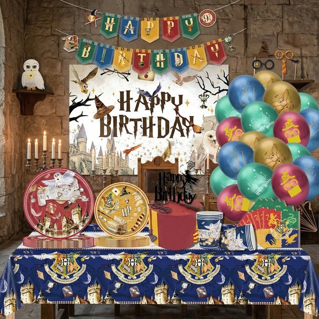 Bandai Magische Welt Geburtstagsparty-Deko Set mit Einweg-Banner, Kuchenaufsatz und Hängenden Flaggen in Mehrfarbig - Bild 1