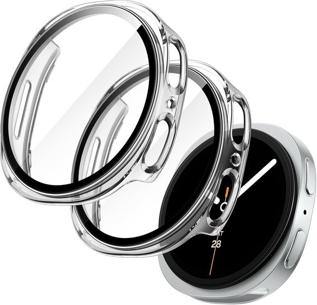 Samsung Galaxy Watch 8 Uhrenzubehör, 2 Stück gehärtetes Glas + PC-Abdeckung, 44 mm, 40 mm - Bild 1