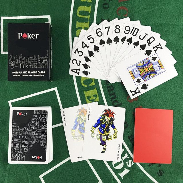 2-teiliges Set Pokerkarte Texas Hold'em Wasserdicht Matt poliert - Bild 1