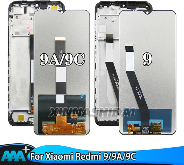 Xiaomi Redmi 9/9A/9C LCD Display mit Touch Screen und Rahmen in Schwarz als Ersatzteil - Bild 1