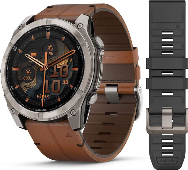 Garmin Smartwatch fenix 8, Saphirglas, Silikonband, 51 mm, Herren - Bild 1