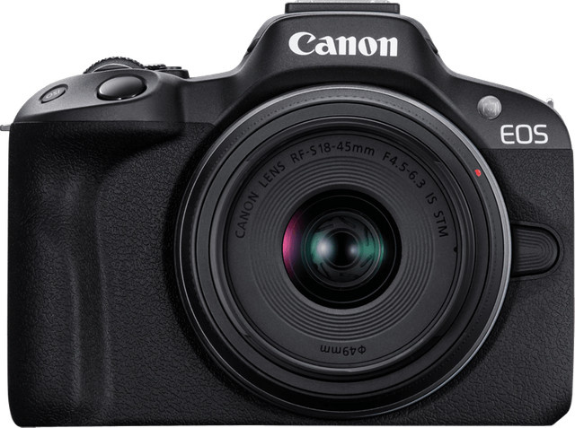 Canon EOS R50 Mirrorless Kamera Travel Kit in Schwarz mit RF-Mount APS-C Sensor - Bild 1