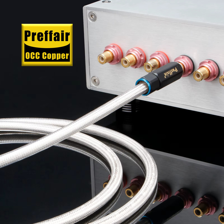 Preffair HiFi Audio RCA Koaxialkabel 75 Ohm OCC Versilbertes Digitales DC-Kabel in Silber - Bild 5
