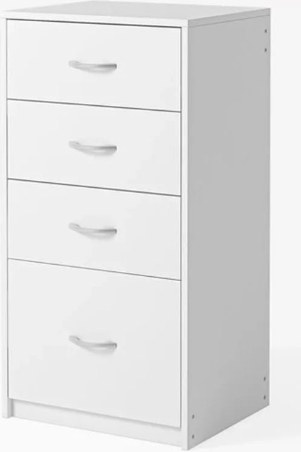 Rebiko Loft Kommode mit 4 Schubladen in Weiß für Büro und Wohnzimmer, Höhe: 85 cm - Bild 1