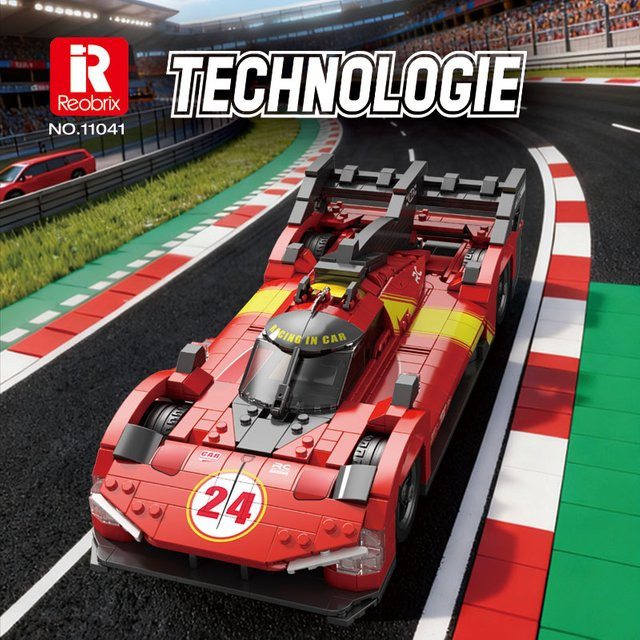 REOBRIX Supercar Bausteine, Rot, 1:16, 1370 Teile - Bild 1